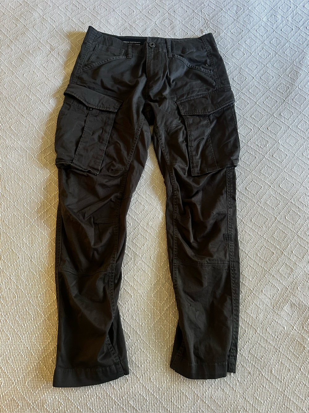G-Star Raw 3D Cargo Straight Tapered Pant Men’s Raven Size 30/30 like new